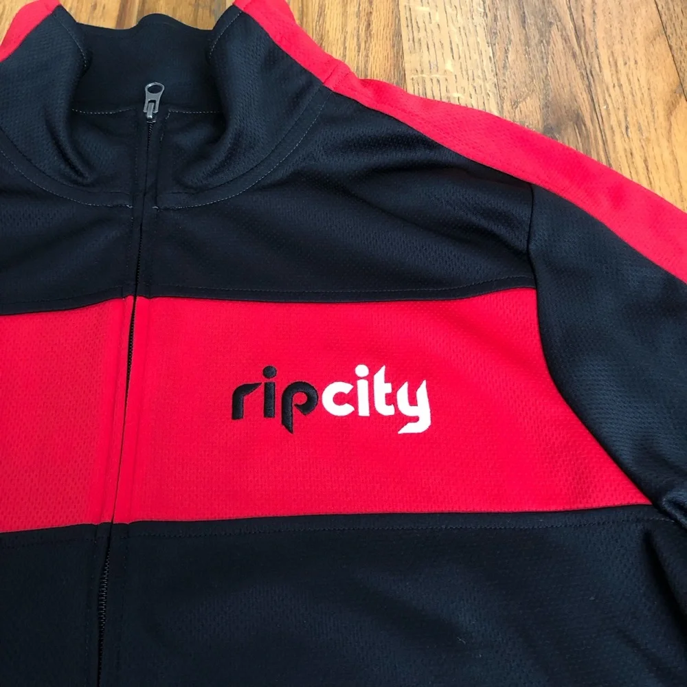 NWT Portland Trail Blazers zip up long sleeve track jacket Trailblazers medium - Picture 5 of 12